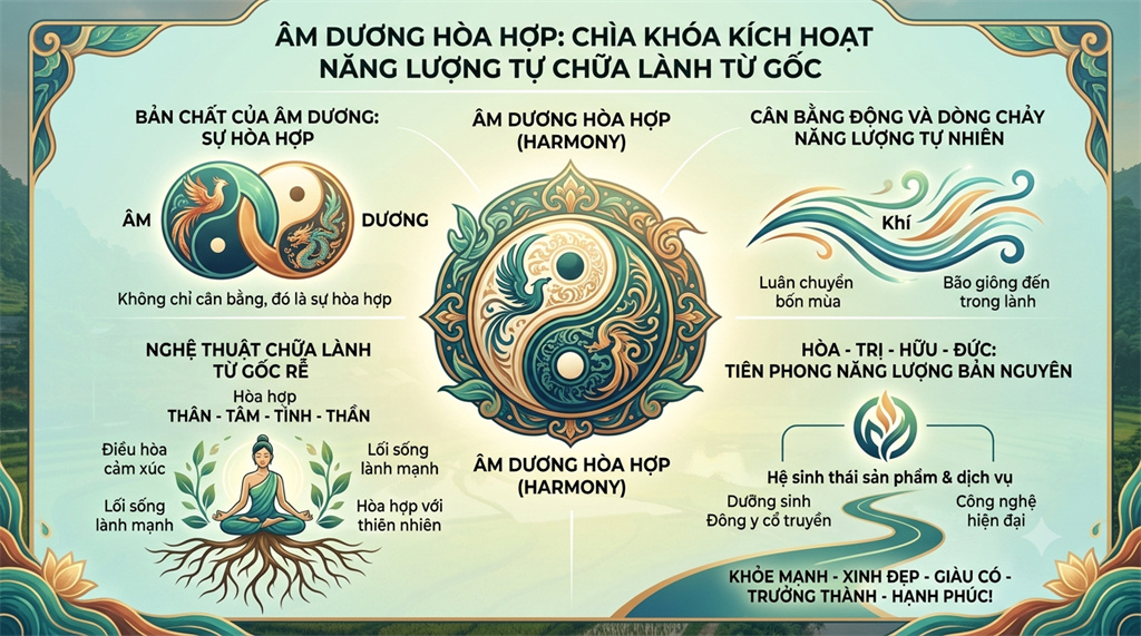 BÍ MẬT ÂM DƯƠNG HÒA HỢP: CHÌA KHÓA VÀNG KÍCH HOẠT NĂNG LƯỢNG TỰ CHỮA LÀNH TỪ GỐC